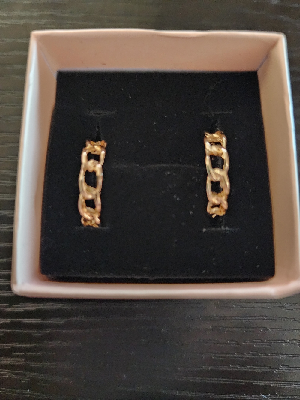 Gold Link Chain Hoop Earrings - Women's Jewelry